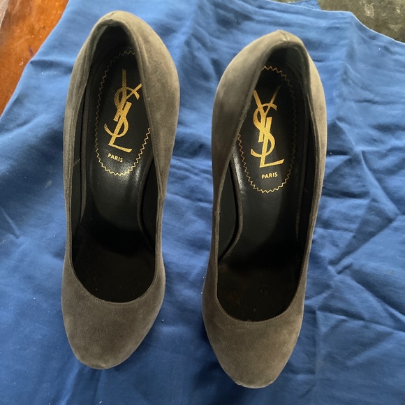 Yves Saint Laurent size 37 gray shoes very beautiful - Picture 1 of 6
